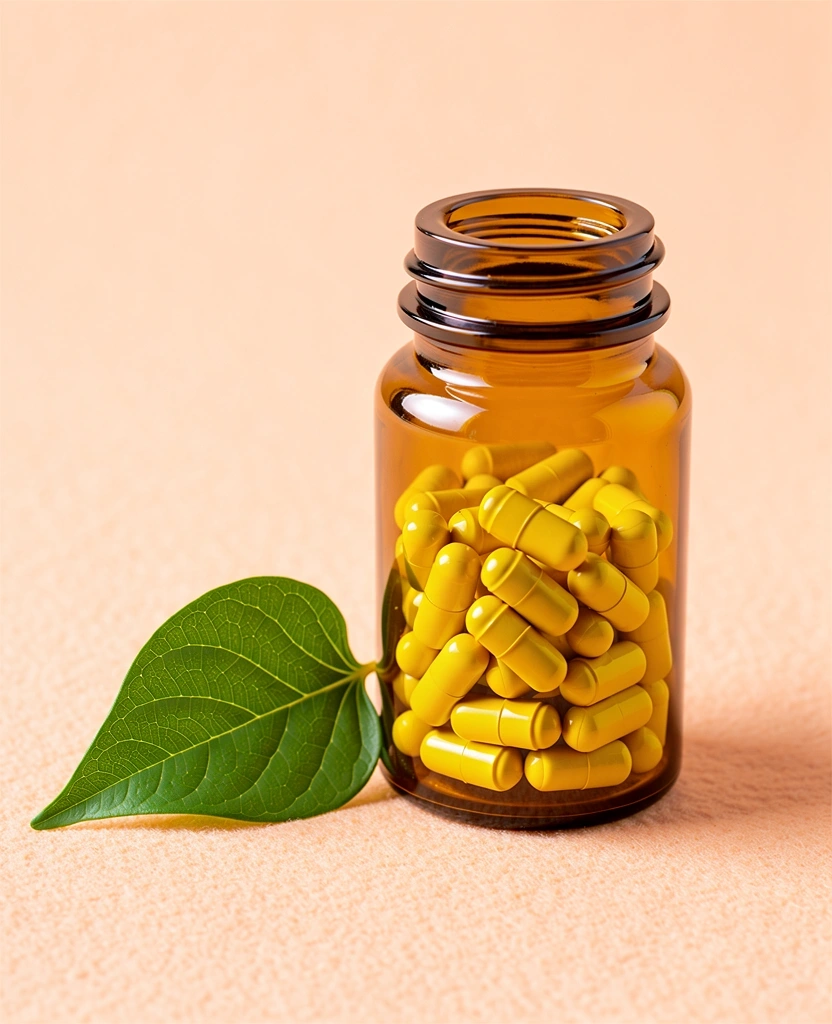 Natural wellness supplements and botanical elements